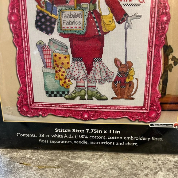 PLAID Bucilla Counted Cross Stitch Kit WM45620 Fabric Diva Alma Lynne Original - Picture 2 of 4